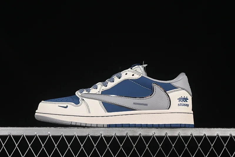 All categories Air Jordan Jordan series basketball shoes Air Jordan 1 Low High-end customized low-top sneakers Travis Scott x Fragment Design x Air Jordan 1 Low OG SP AJ1 Stussi co-branded double gray hook low-top cultural casual sneakers ZH2598-245